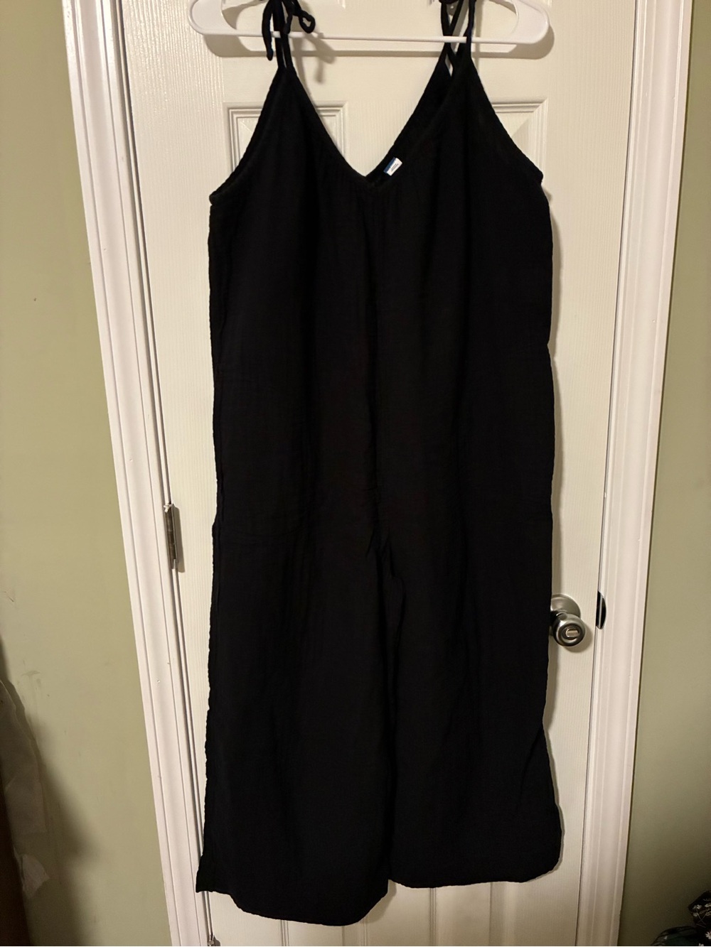 Old Navy Black Tie-Strap Wide-Leg Jumpsuit
